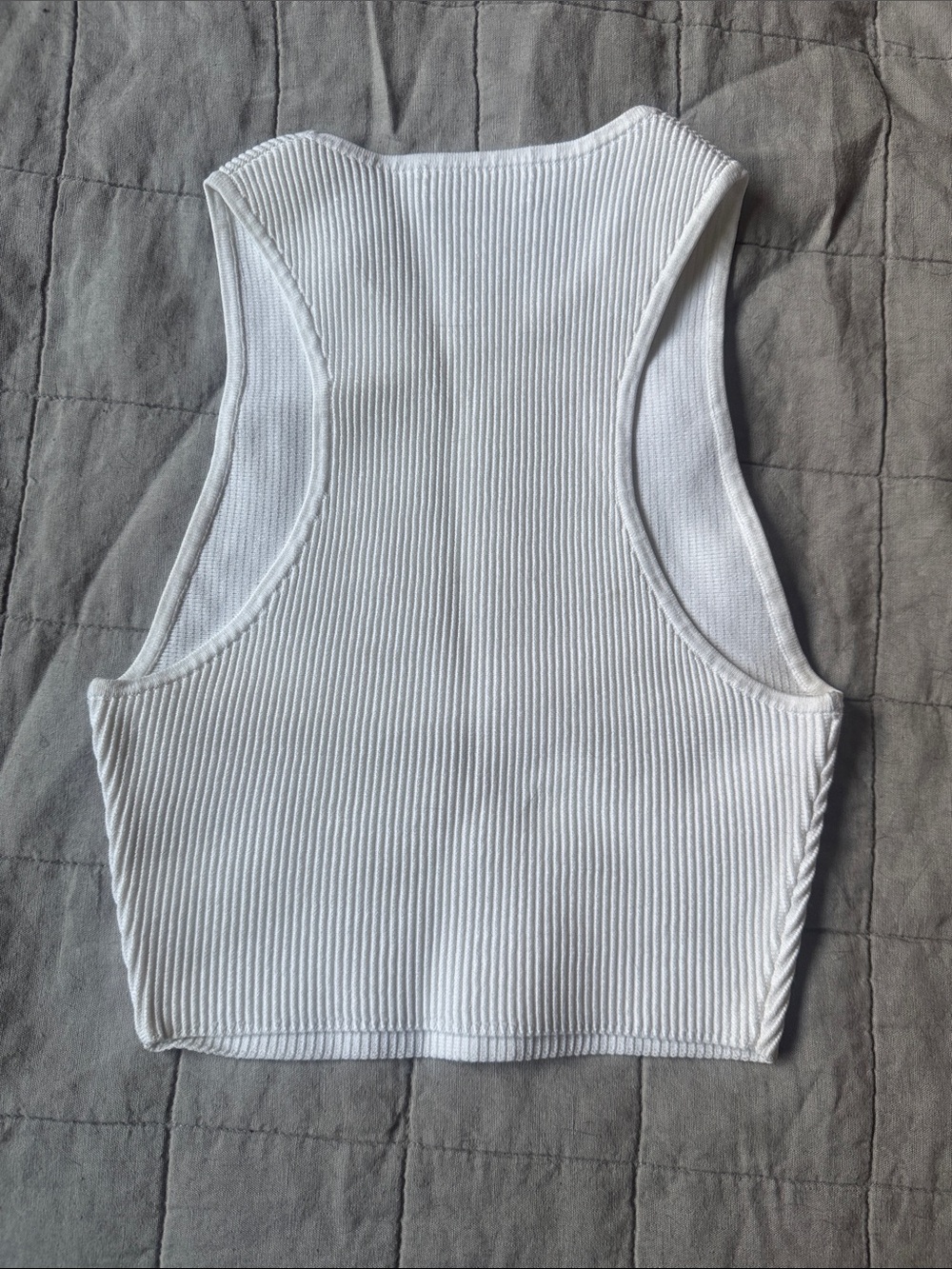 Babaton White Ribbed Tank Top - Picture 3 of 4